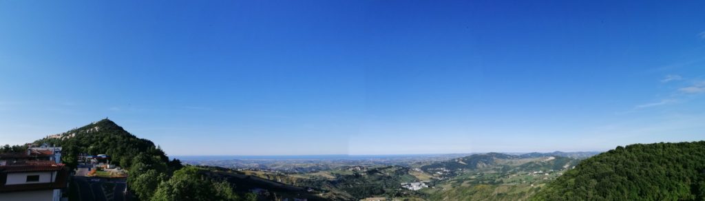 Vue de la terrasse Hotel San Marino Idesign